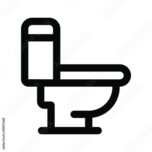 Toilet vector design of flush icon