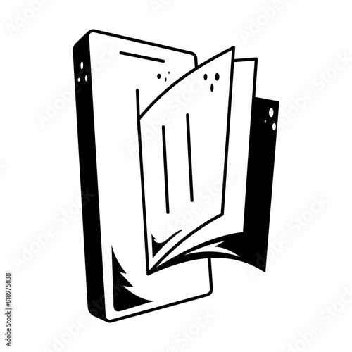 A drawing style icon of reading app  