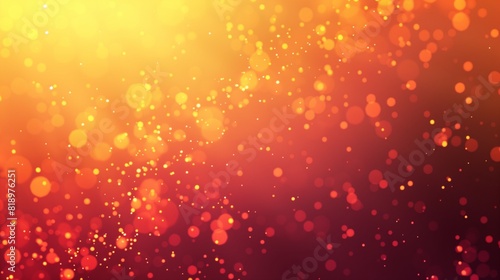 : A gradient abstract background transitioning from fiery red to golden yellow, dotted with subtle, glowing points of light that add a touch of magic to the scene. photo