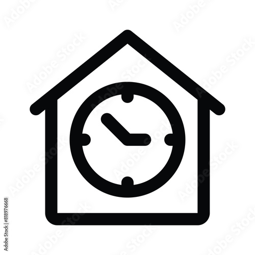 Beautiful vector design of wall clock, easy to use