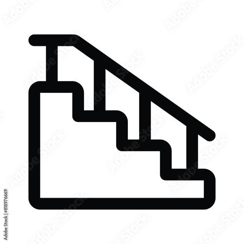 Beautifully designed trendy icon of stairs, home stairs vector
