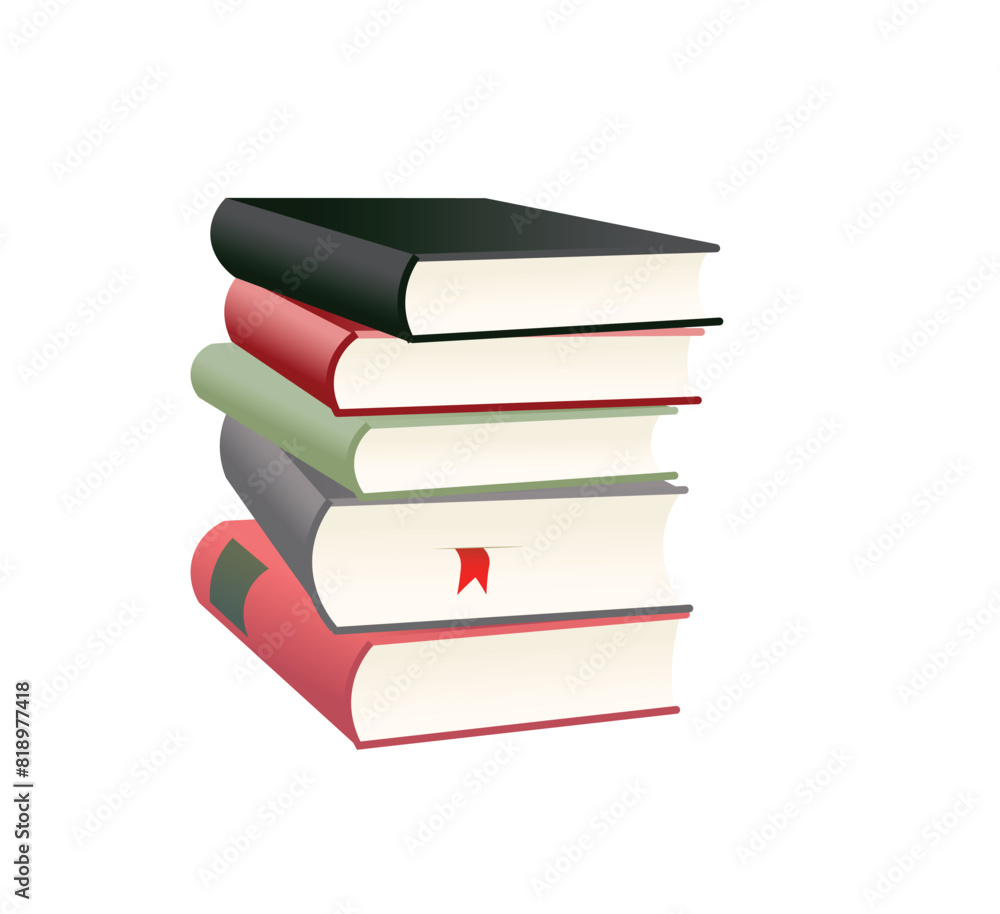 stack of books vector illustration on white isolated stack of books vector illustration on white isolated