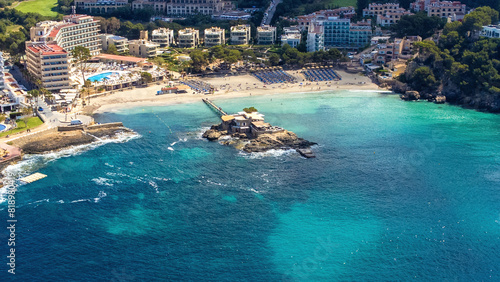 Canvastavla Camp de Mar Beach, Majorca, Balearic Islands, Spain