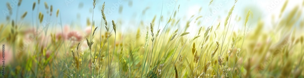 Abstract Summer Meadow Breeze Patterns. With Copy Space, Abstract Background Abstract Summer Meadow Breeze Patterns. With Copy Space, Abstract Background
