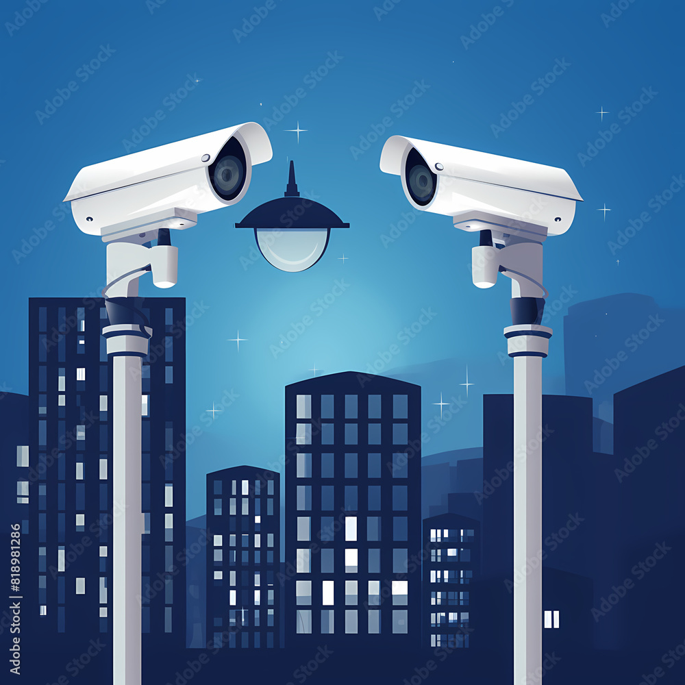 Cctv camera icons vector image Cctv camera icons vector image