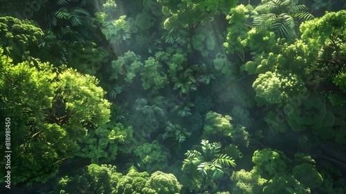 aerial vantage point, the forest unfolds like a living, breathing organism, its lush canopy stretching as far as the eye can see. 