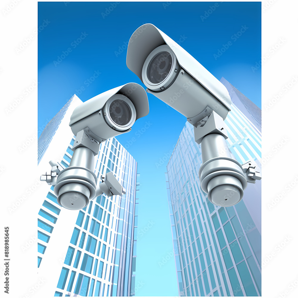Cctv camera icons vector image Cctv camera icons vector image