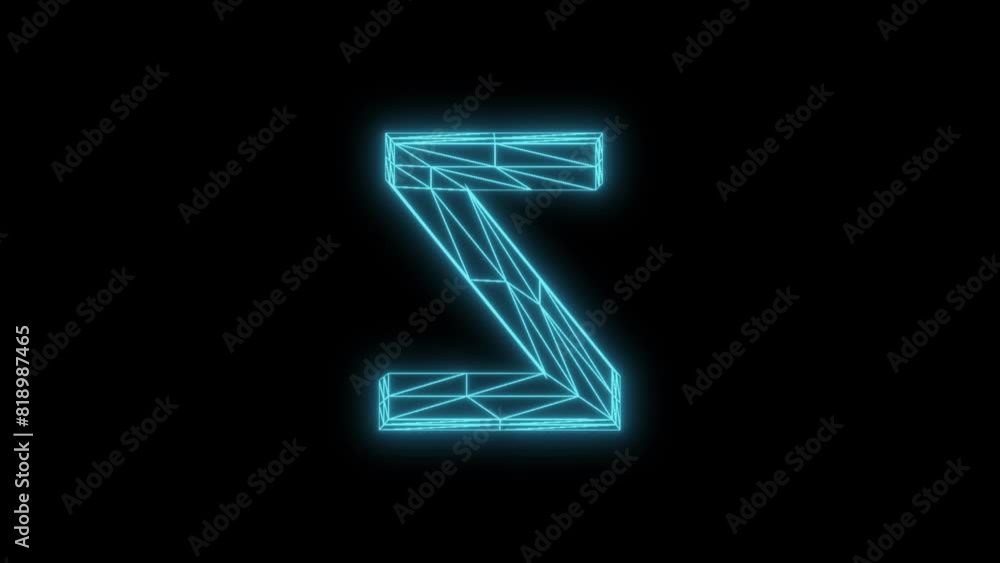 Shiny 3D alphabet letter Z on black background Shiny 3D alphabet letter Z on black background