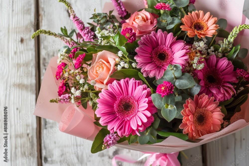 Beautiful wedding bouquet with soft pink flowers Beautiful wedding bouquet with soft pink flowers