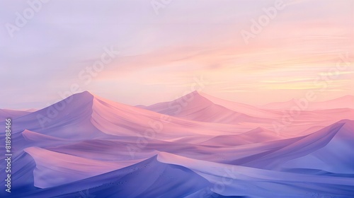  Cinematic Surreal Desert Sunset  Serene Topology and Gradient Skies in Harmony