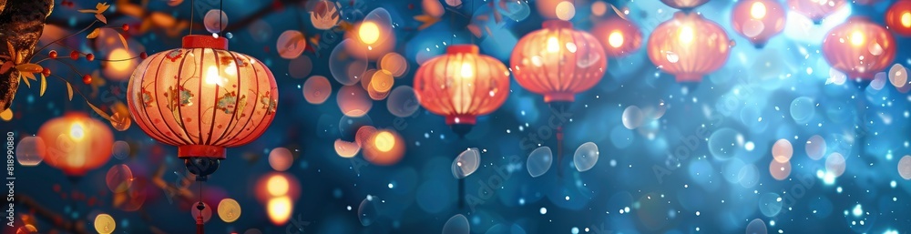 Abstract Summer Festival Lantern Pattern Background. With Copy Space, Abstract Background Abstract Summer Festival Lantern Pattern Background. With Copy Space, Abstract Background