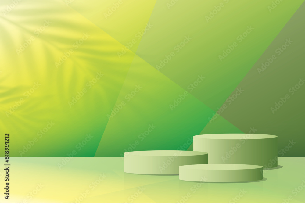 mockup podium product background green mockup podium product background green