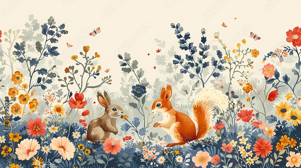 Sprinkle of Nature: The Tale of a Squirrel in Bloom Sprinkle of Nature: The Tale of a Squirrel in Bloom