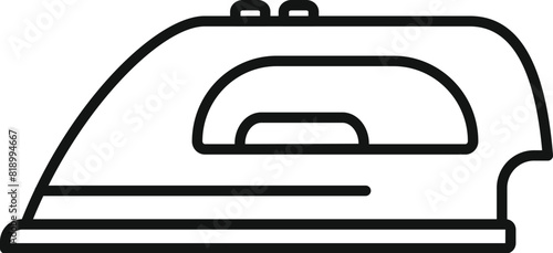 Simplistic line drawing of an iron, perfect for icons, instructions, or minimalist designs