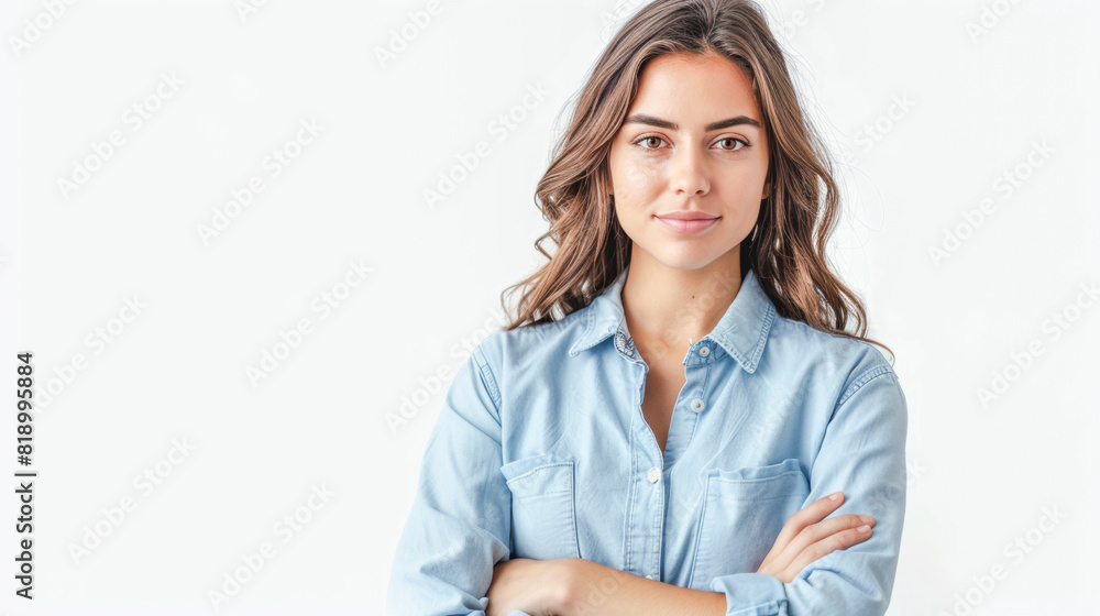 Stylish Woman with Casual Look and Confident Expression Stylish Woman with Casual Look and Confident Expression