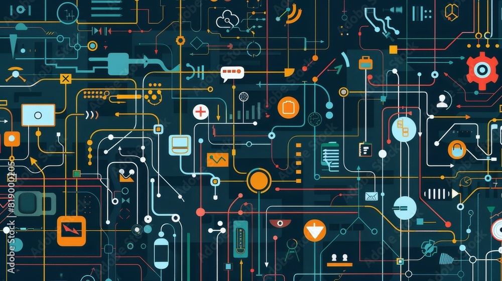 A backdrop illustrating the flow of technology A backdrop illustrating the flow of technology