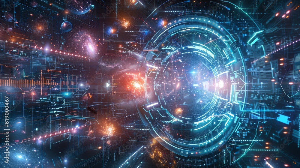 A canvas of futuristic technology concepts A canvas of futuristic technology concepts