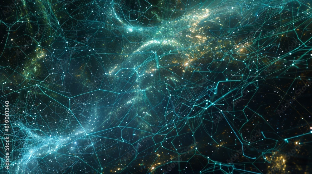 A science and technology abstract with a network motif A science and technology abstract with a network motif