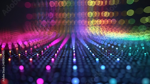 quantum dot display intricacy multilayered array of precisely arranged dots abstract technology illustration photo