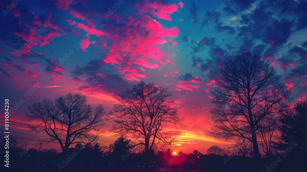Generate a visual narrative of a sunset merging into dusk Generate a visual narrative of a sunset merging into dusk