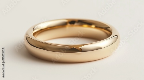 A classic yellow gold band with on white background