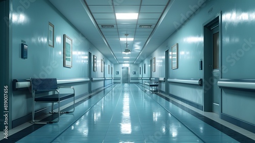 Medical Hub: The Professional Ambience of Hospital Hallways © masanyanka
