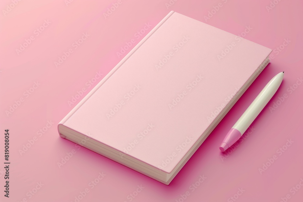 pink notebook isolated on white pink notebook isolated on white