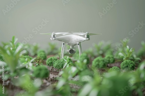 Drone farming view data advanced agriculture tech innovation collection modern farm structured crop management robot smart farming.
