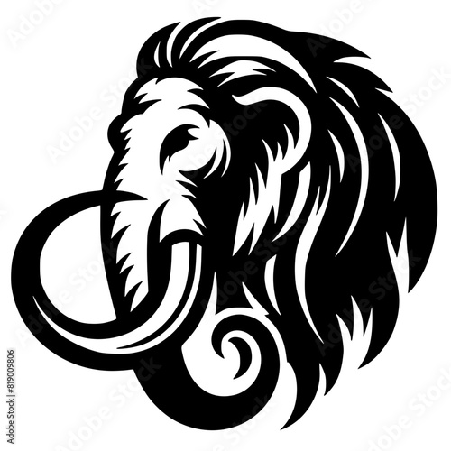 Wallpaper Mural Silhouette of a mammoth head Torontodigital.ca