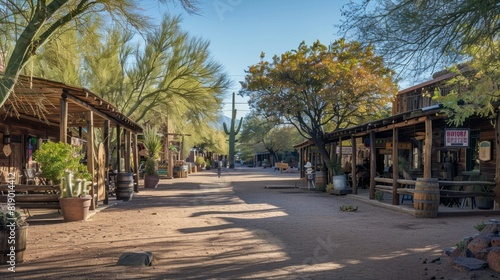 Street of an Old Western Town in the Desert © Jardel Bassi
