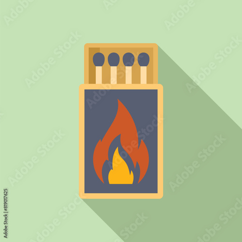 Vector illustration of a matchbook with a stylized flame, perfect for safety and firerelated themes