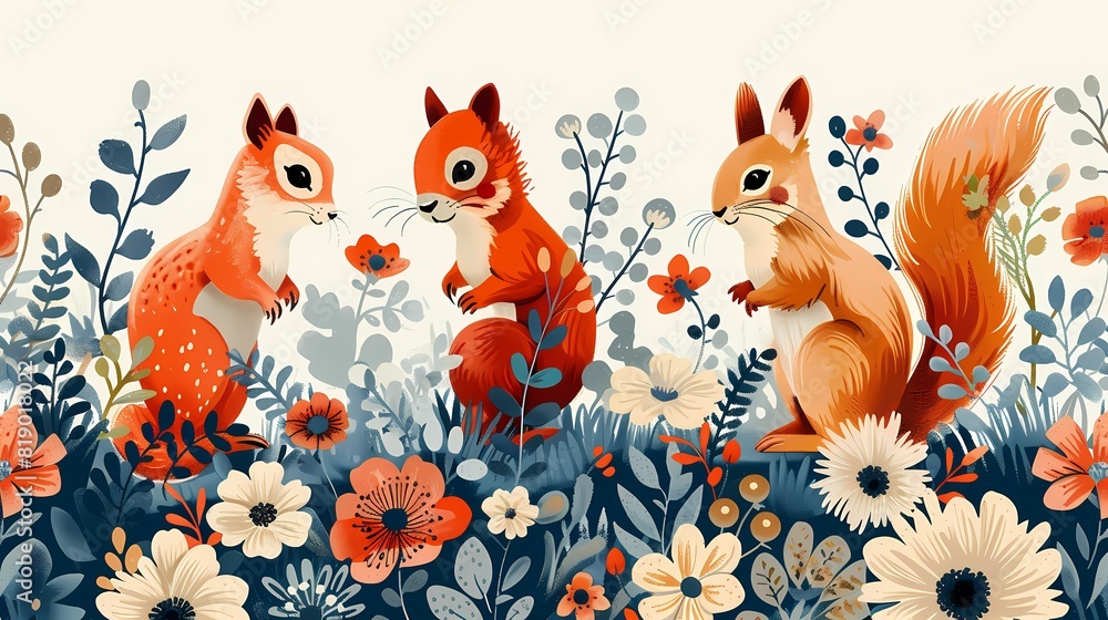 Sprinkle of Nature: The Tale of a Squirrel in Bloom Sprinkle of Nature: The Tale of a Squirrel in Bloom
