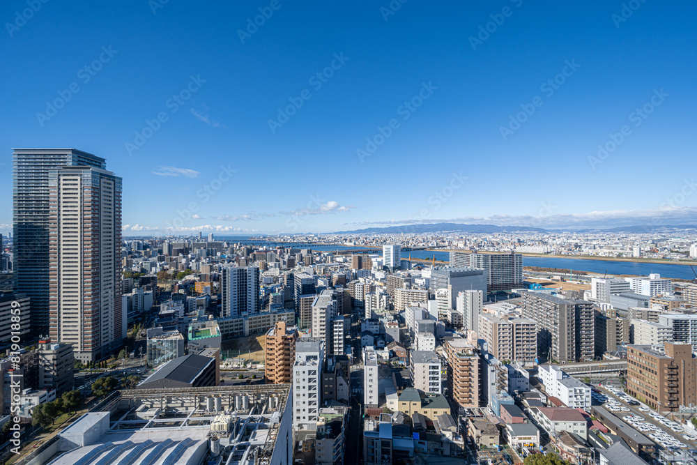 Fototapeta premium 綺麗な大阪梅田の風景 ～大阪風景～