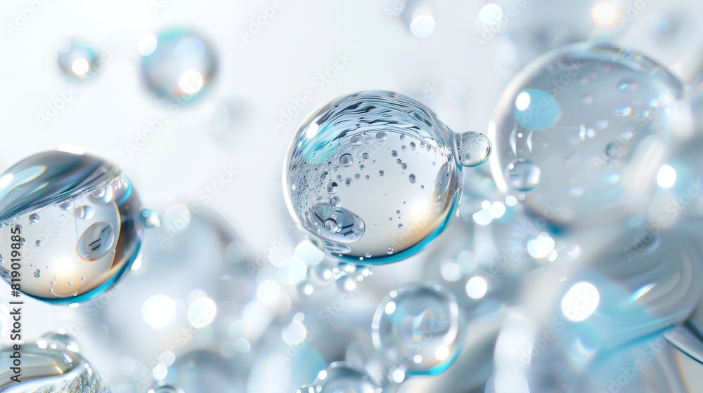 A close-up of a water droplet symbolizes the movement and energy of skin care products. A close-up of a water droplet symbolizes the movement and energy of skin care products.