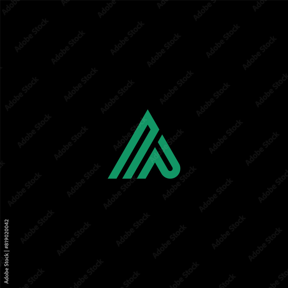 NP Monogram Initials letter mark logo with custom shape NP Monogram Initials letter mark logo with custom shape