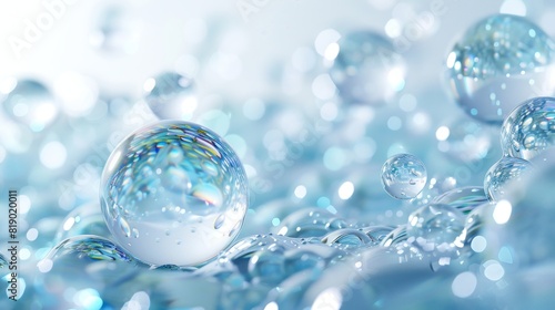 Wallpaper Mural A close-up of a water droplet symbolizes the movement and energy of skin care products. Torontodigital.ca