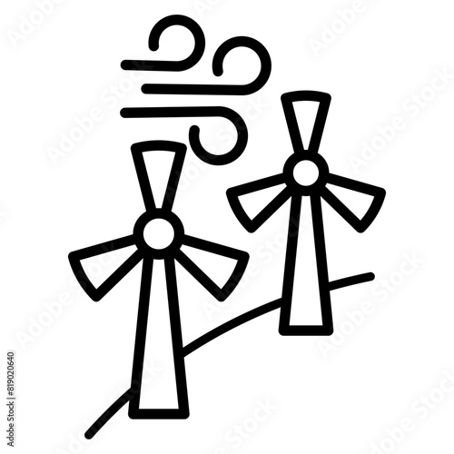Wind turbines icon