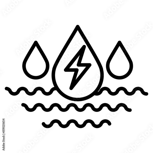 Hydroelectric power icon
