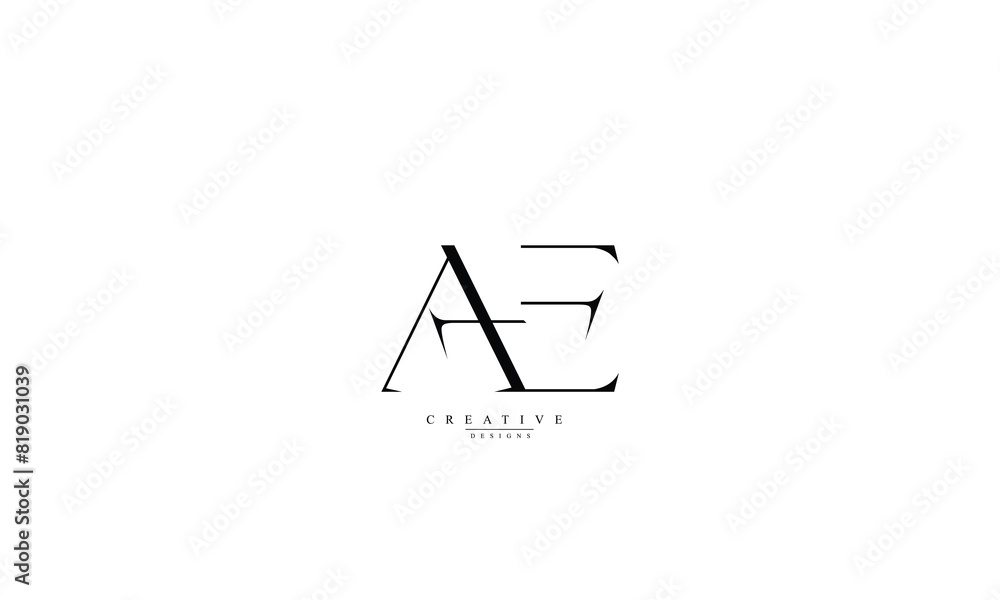 Alphabet letters Initials Monogram logo AE EA A E Alphabet letters Initials Monogram logo AE EA A E