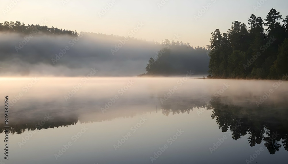 A mist covered lake at dawn upscaled_4