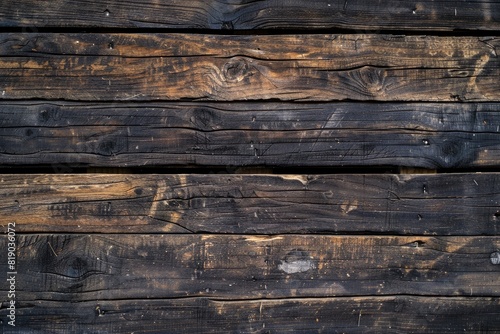 Old grunge dark textured wooden background,The surface of the old brown wood texture,top view brown teak wood paneling - Generative Ai