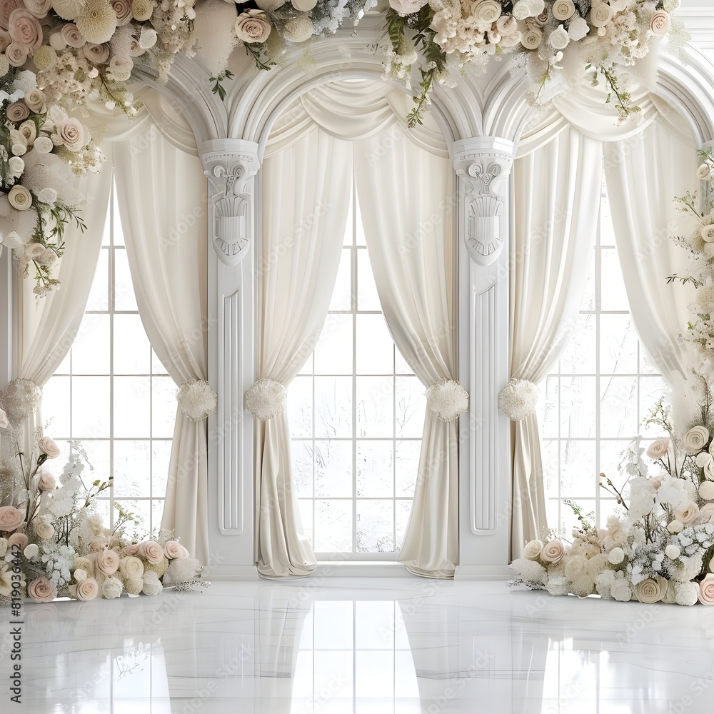 A luxury wedding background generative AI A luxury wedding background generative AI