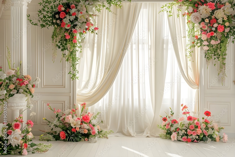 A luxury wedding background generative AI A luxury wedding background generative AI