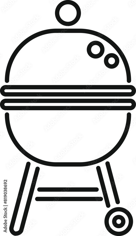Simple line art illustration of a barbecue grill, perfect for outdoor cooking themes Simple line art illustration of a barbecue grill, perfect for outdoor cooking themes