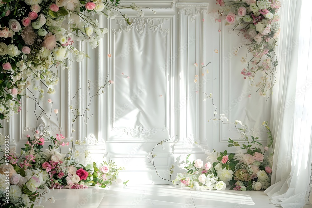 A luxury wedding background generative AI A luxury wedding background generative AI