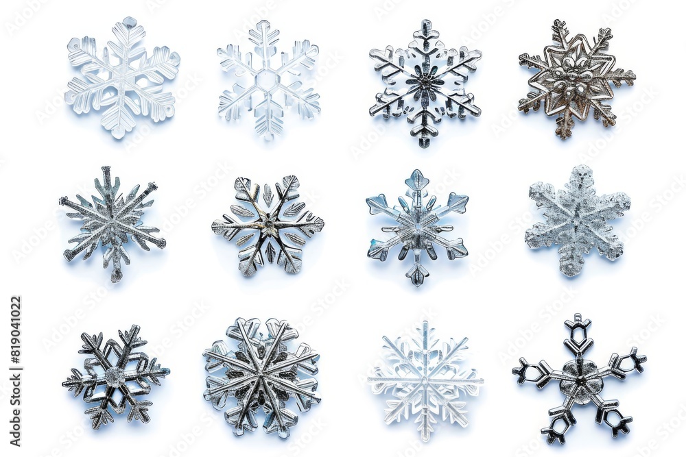 Set of snowflakes isolated on white background Set of snowflakes isolated on white background