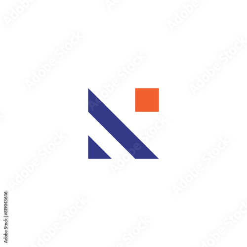 Free Download Geometric initial N logo design vector with square shape style 180524 - GFXLoad