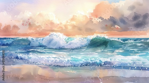 Watercolor seascapes   Beach paintings