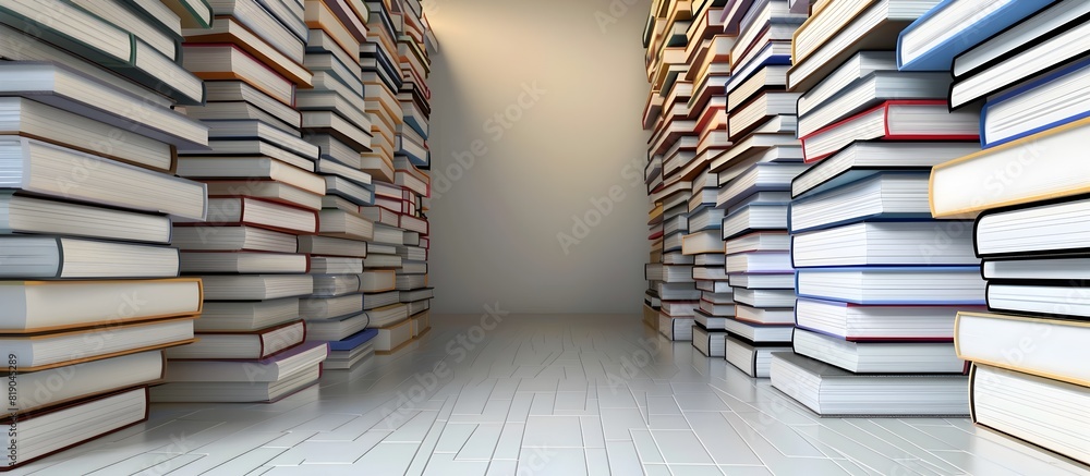 Stacked Books in Elegant Asymmetric Arrangement for Literary Websites and Publishing Stacked Books in Elegant Asymmetric Arrangement for Literary Websites and Publishing