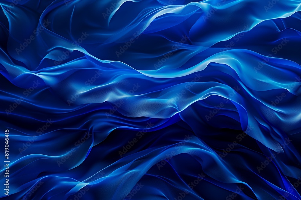 Obraz premium Abstract Blue Satin Waves